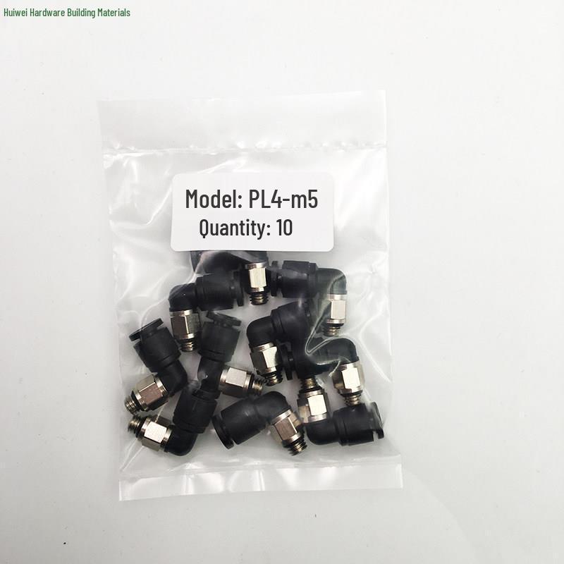 Pneumatic Mini Push-in Connector Set: PC4/6-M5, POC3-M5/4-M6, PL4-M3 Elbow