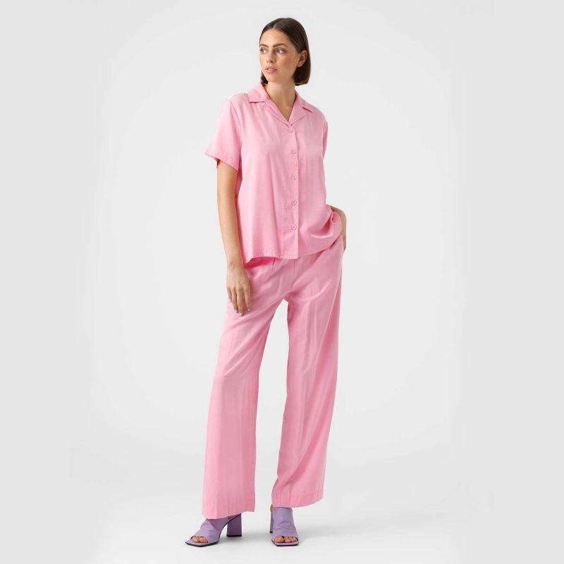 Pink Short-sleeved Shirt, Casual Plain Women VERO MODA