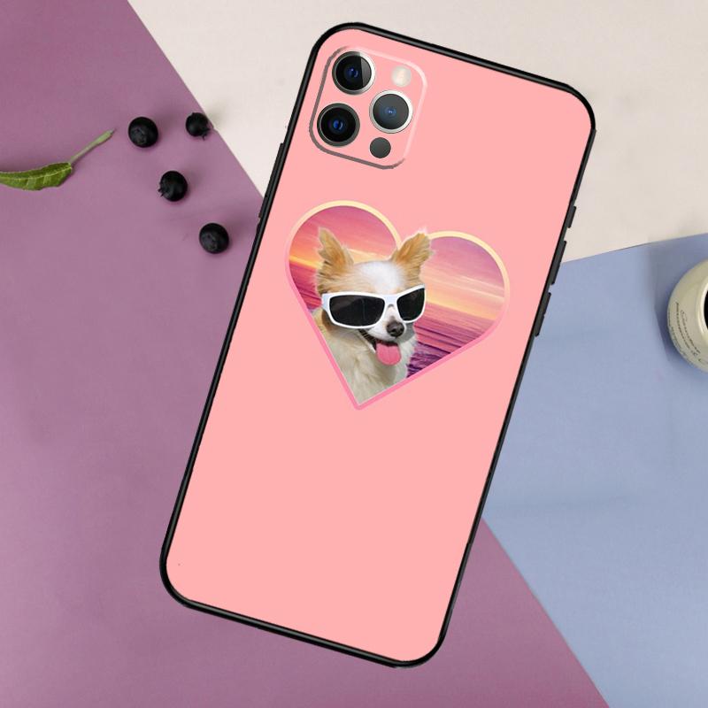 Chihuahua Face Floral Dog Case For iPhone 16 15 14 13 12 11 Pro Max 7 8 Plus XR XS Max X Phone Protection Cover