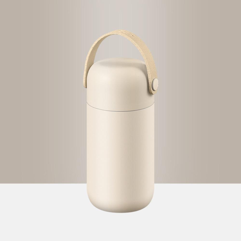 150ml Thermoses Coffee Mug with Leather Handle Vacuum Flask Portable Pocket Bottle Gift