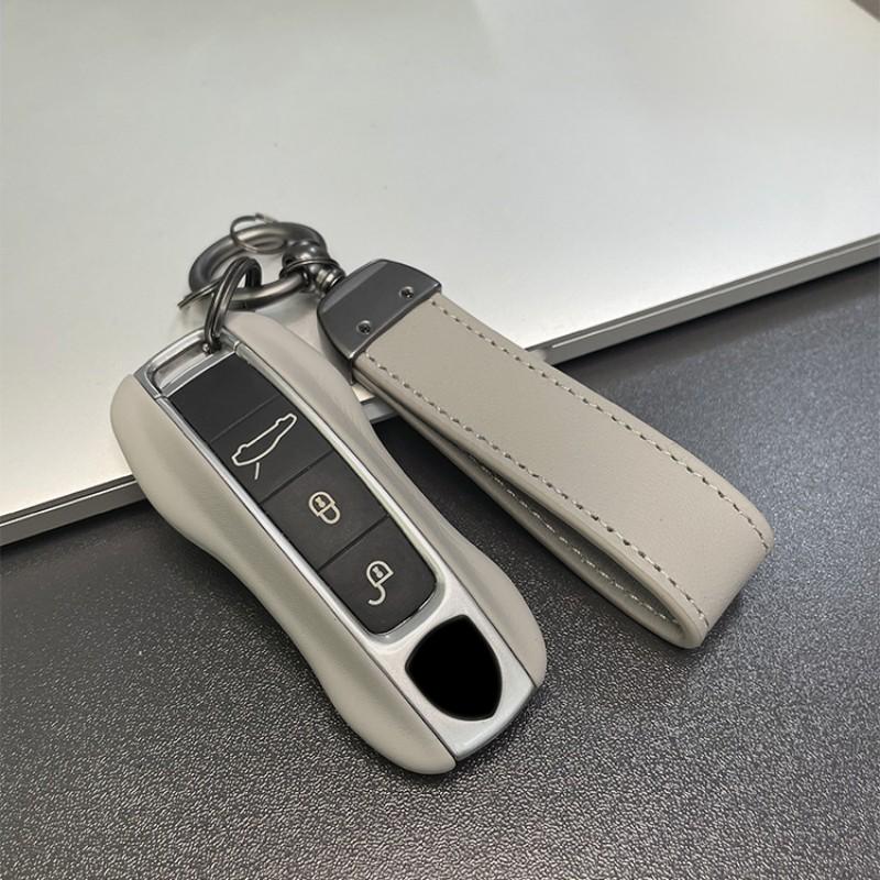 Pro Porsche Kožené Pouzdro na Klíče od Auta Keycase Klíčenka Kryt Dálkového Ovládání Skořepina Náhradní Pro Cayenne Panamera Taycan 911 Nový Styl