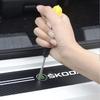 SSOE5 Car Door Sill Scuff Plate Decoration Carbon Fiber Sticker For Skoda Rapid Fabia Octavia Roomster Yeti Superb Citigo Kodiaq Karop