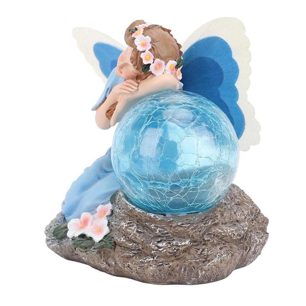 Solar Garden Fairy Statue Housewarming Ornament Unique Present Solar Garden Statue Outdoor Decor for