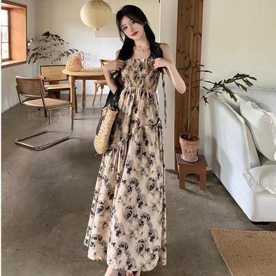 Summer 2024 Floral High Waist Fairy Mori Style Dress