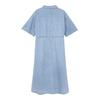 INTERCREW Women'S Fade Wash Shirt Dress L Blue Ita2Ol63Alb