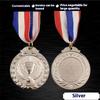 1Pcs 2" Gold Silver Bronze Award Medal Zinc Alloy Round Winner Medals With Neck Ribbon 1St 2Nd 3Rd Prizes Winner Prize Present