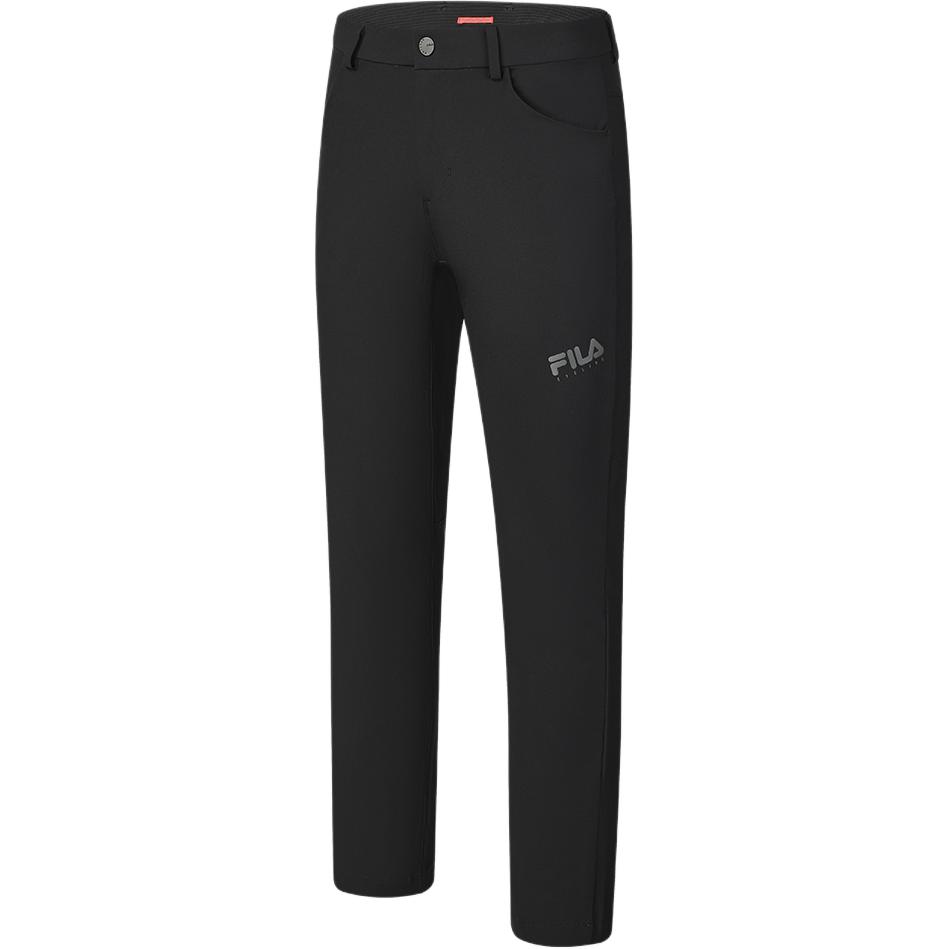 FILA Cycling Series Woven Comfortable Durable Straight Leg Cycling Pants Men bottoms Black A11M448801F-BK