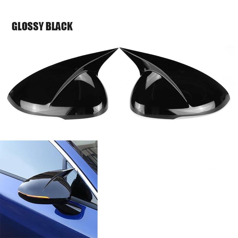 

For KIA K5 Optima ABS Car Rearview Side Mirror Cover Wing Cap Exterior Door Housing Shell Trim Adhesive Sticker чорний