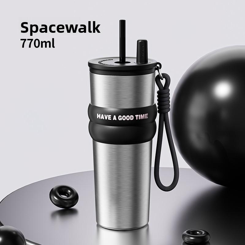 

Термокружка для путешествий для мужчин и женщин, большой емкости, с соломинкой, автомобильная кружка для использования на улице и в офисе Space Walk