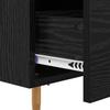 Nightstand Black Oak Effect 40 X 35 X 47.5 Cm Engineered Wood