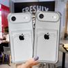 Custodia Portafoglio Trasparente Antiurto per iPhone 17 Air Pro Max Cover 3D Airbag Ultra Sottile Silicone Morbido per iPhone 17ProMax