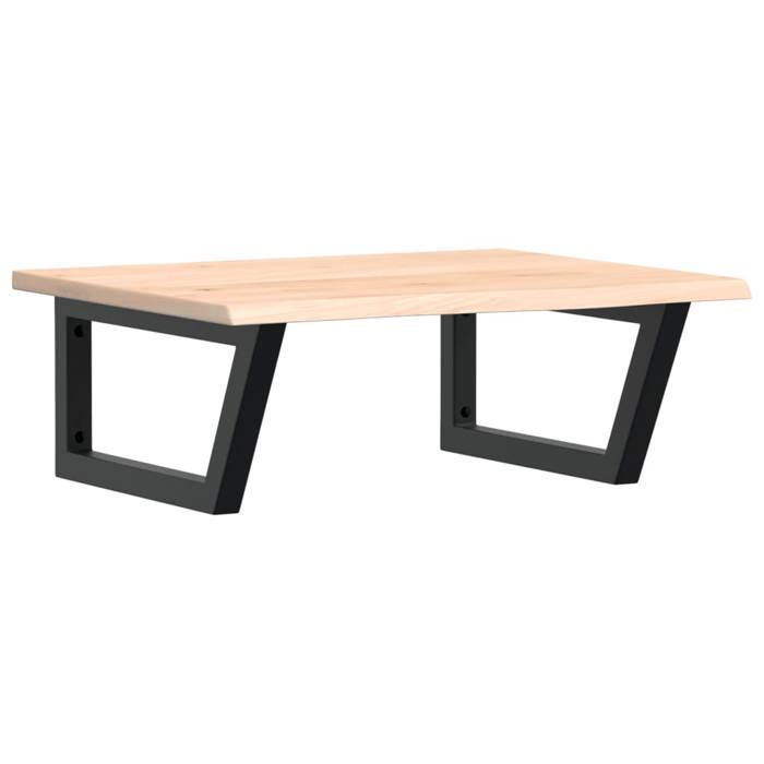 VidaXL Wall-mounted Vanity Shelf Steel and Solid Oak Wood 3302595