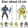 6pcs Ninja Turtle Mini Figures Anime Action Figures Cake Toppers for Theme Party