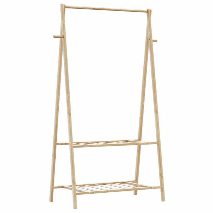 VidaXL Porte-vêtement avec étagères 96x45,5x150,5 cm bambou, porte-manteau, porte-manteau avec étagère, porte-vêtements avec 4008908