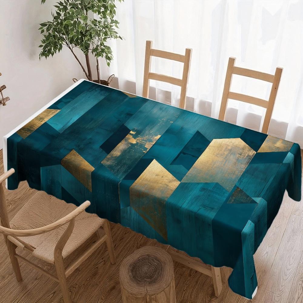 Abstract Geometrisch Rechthoekig Tafelkleed voor Tafeldecoratie Keuken Eetkamer Waterdicht Herbruikbaar Tafelkleed voor Tafels Huis Patio 100x160cm