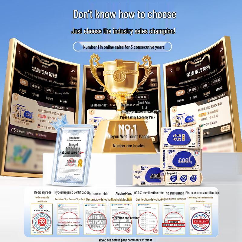 DeYou Hemorrhoid Care Flushable Wet Wipes