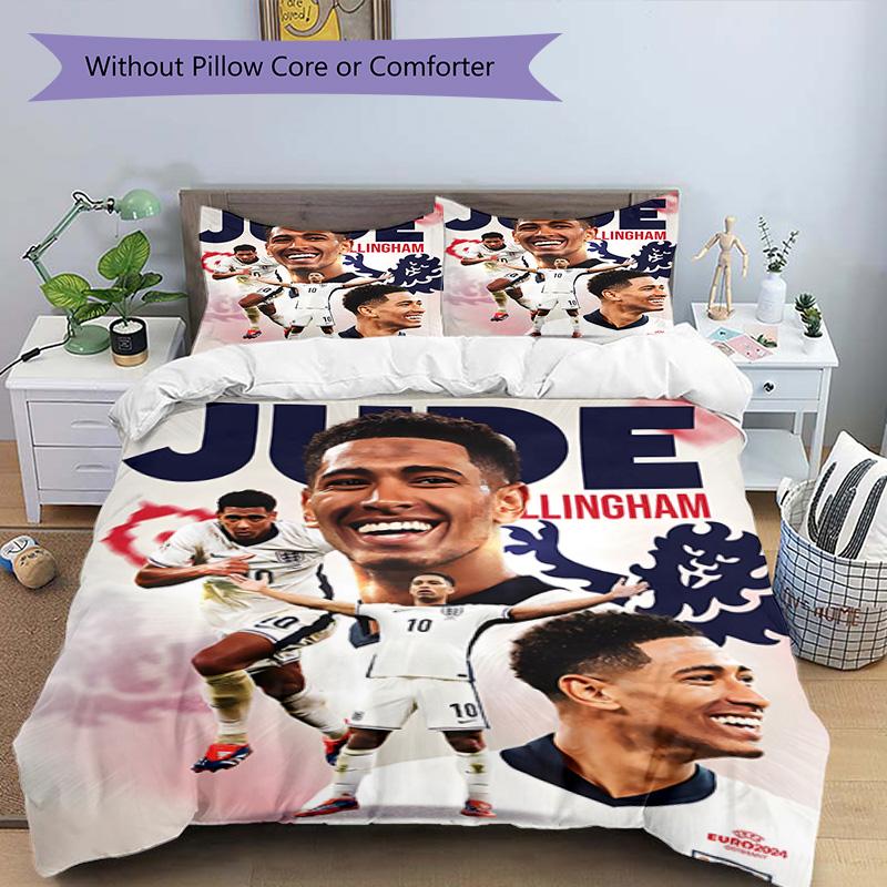 3pcs Bellingham5 Design Cover Set - HD Printed Bedding with 1 Cover and 2 Pillowcases - Perfect for Home and Dorm Decor