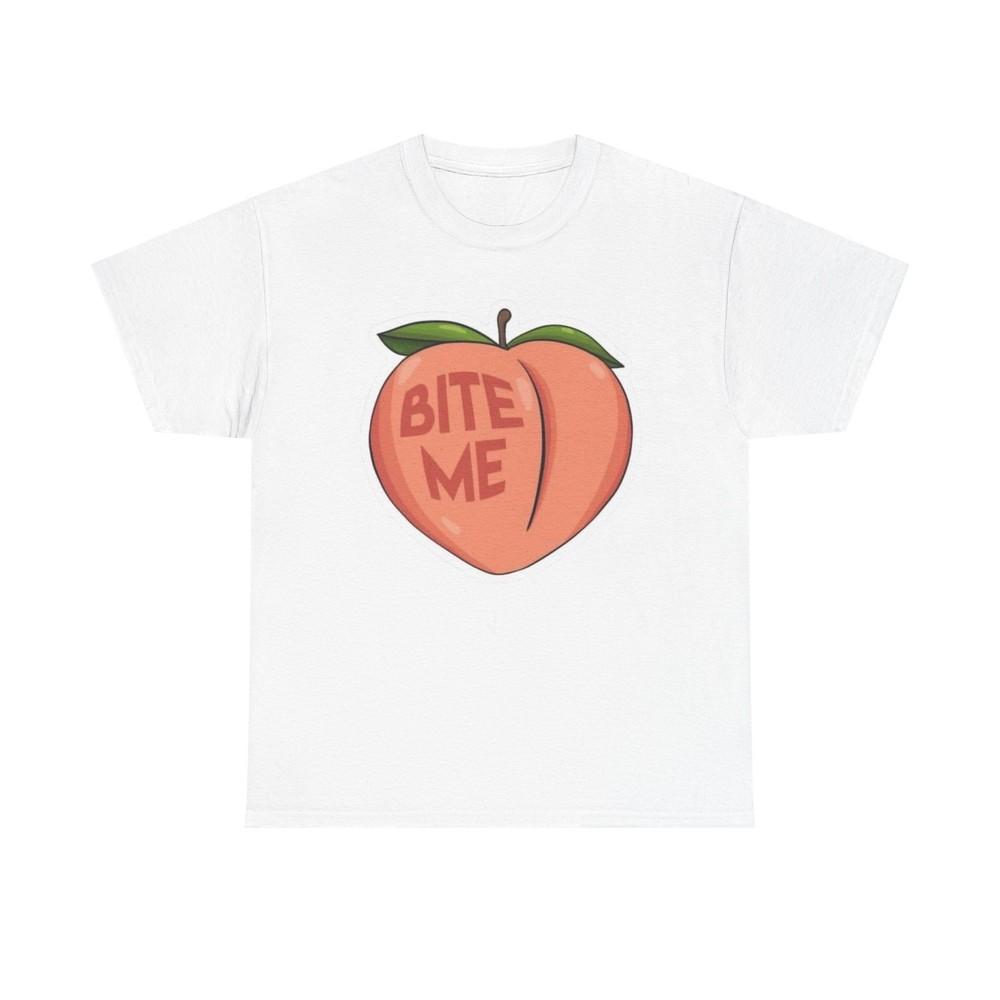Bite Me Funny Graphic TShirt Unisex Heavy Cotton Tee Gift Unisex T-Shirt XL