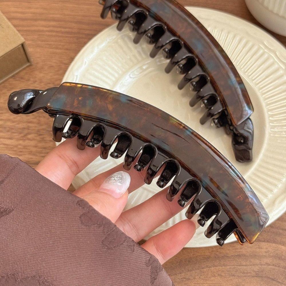 Acetic Acid Leopard Print Hair Clip Geometric Vertical Clip Creative Hairpin  Girl