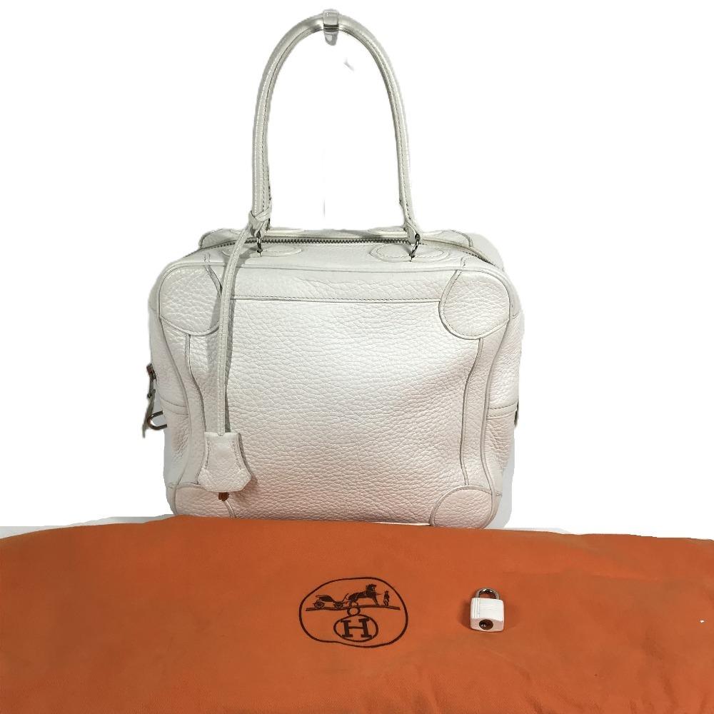 HERMES Box Bag Omnibus PM BOX Hand Bag Taurillon Clemence White