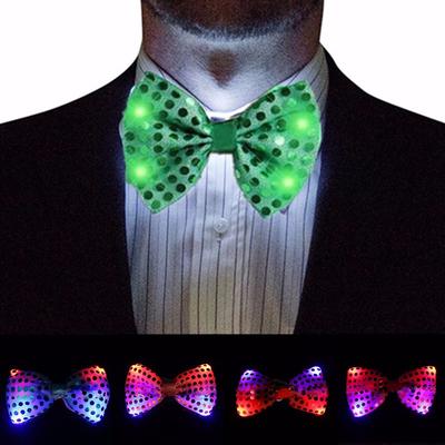 Red Sequin Adjustable Bowtie Christmas Disco Tuxedo Party Gift Accessory