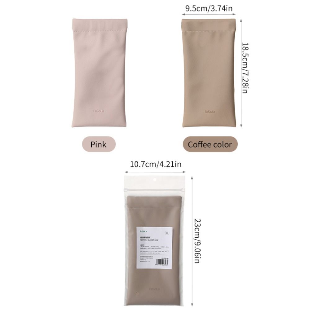 Automatic Closed Sunglasses Organizer Pouch PU Leather Eyeglasses Bag Eyewear Accessories