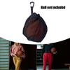 Single Football Bag Mesh Basketball Bag with Zippers Pocket, Drawstring Back Bag for Basketball Volleyball Storage Bag