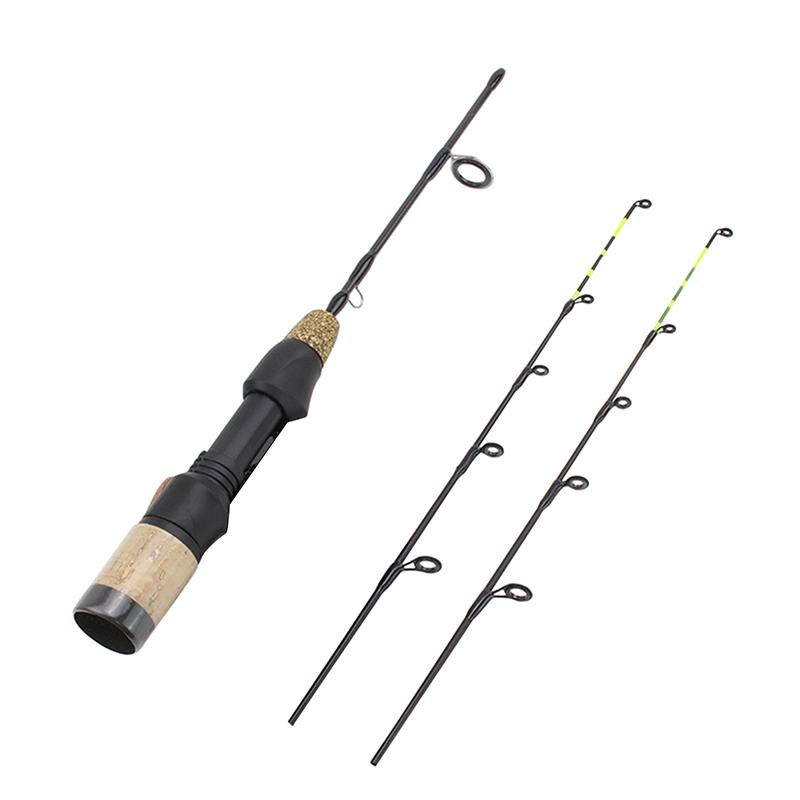 60cm 2 Tips Hengel Winter IJsvishen Hengel Stok Uitrusting Koolstof Hengel IJsvishen Hengel