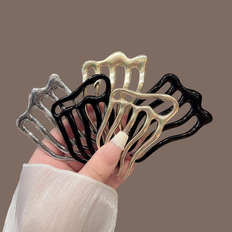 1pc Minimalist Metal Hair Comb Tones Non Slip Styling Perfect Effortless Daily Hairdos Sleek Minimalist Hair Accessories