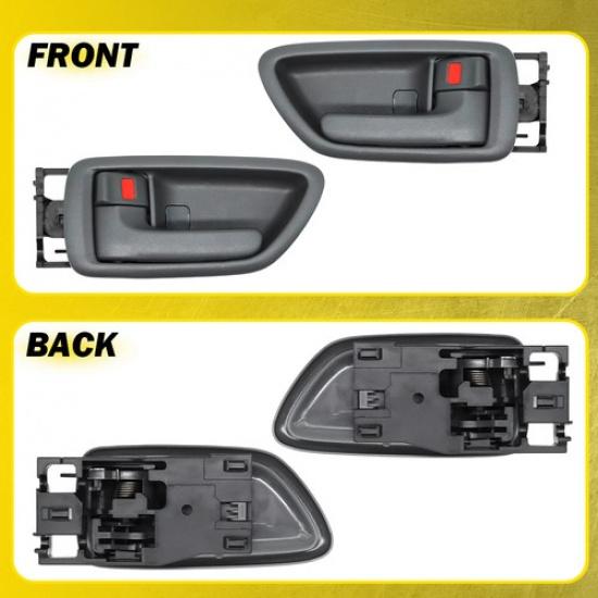 4X Ide Door Interior Handle Front Rear LH/RH Gray For 2000-2004 Toyota Avalon