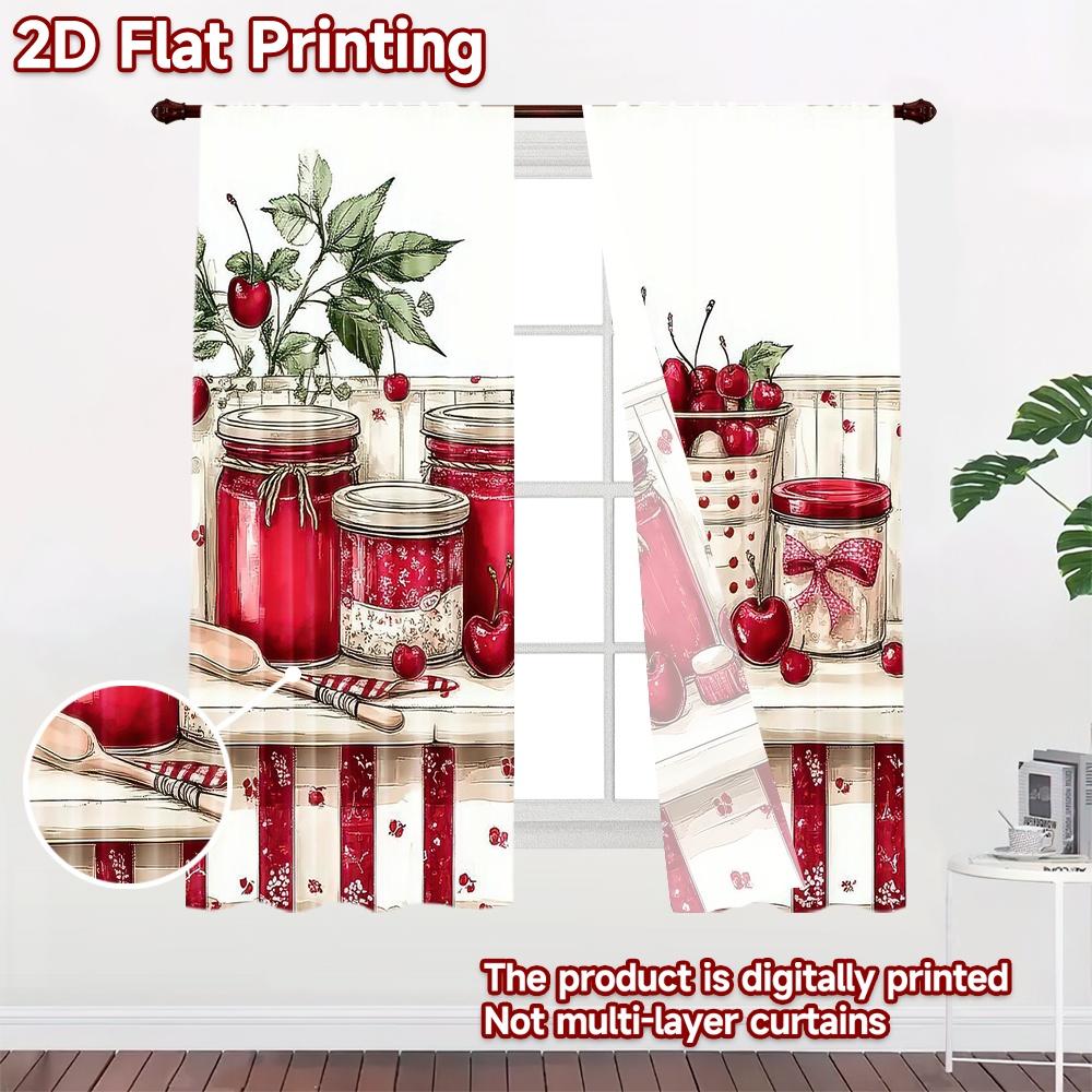 2D flat Photography Backdrop Photography Backdrop Cherry Jars on Shelf 100% Polyester Party Decorations Use for Suitable for