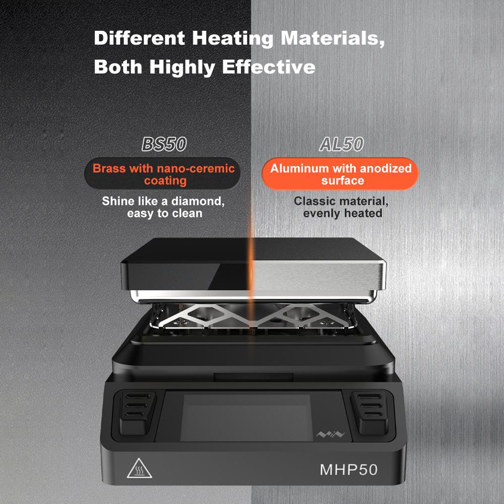 Constant Temperature Heating Platform 50*50mm Enlarged Heating Area Built in Cooling Fan 160*80 LCD Display Segmented