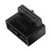 USB 3.0 19/20pin Male to Female Extension Adapter Angled 90 Degree Converter for Motherboard Connector Socket PH19A