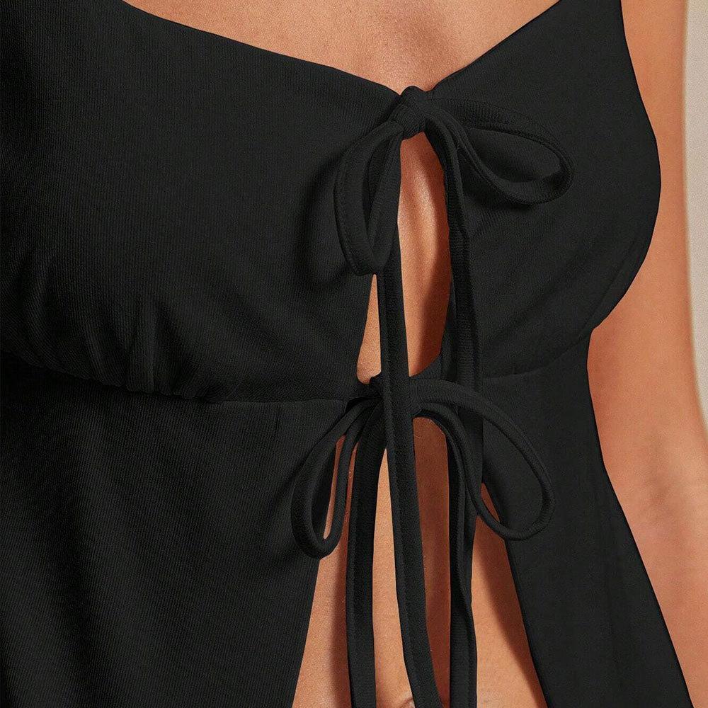 Jaro a Léto Nová Dámská Móda Sexy Styl Vesta Zavazovací Kardigan Smysl pro Design Top