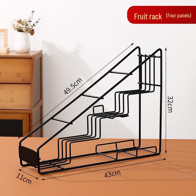 Morin Wrought Iron Four-Tier Syrup and Sauce Bottle Display Rack