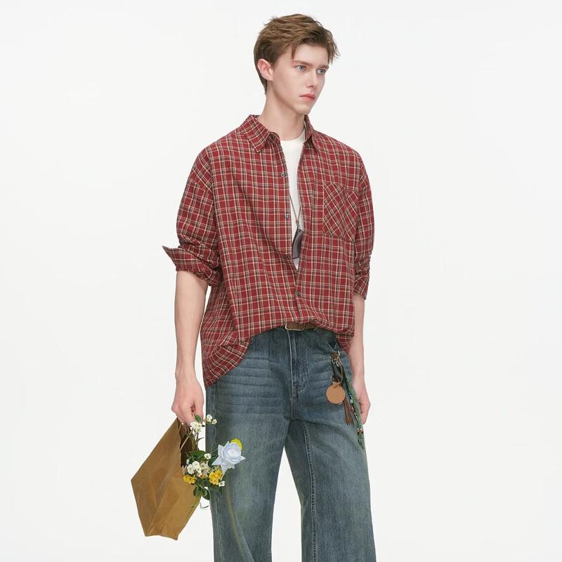 DREAM MADE American Plaid Long Sleeve Shirt