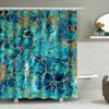 Modern Blue Gold Shower Curtain Waterproof Bath Decoration Home Decor Polyester Fabric Bathtub Cover Green Gold Edition