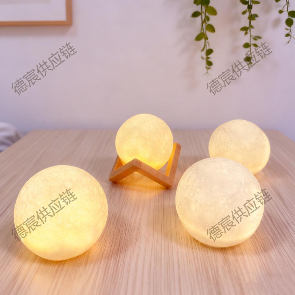 Creative 3D Moon Lamp Night Light - Eye-Friendly Sleep Aid & Birthday Gift for Best Friend or Child's Bedroom