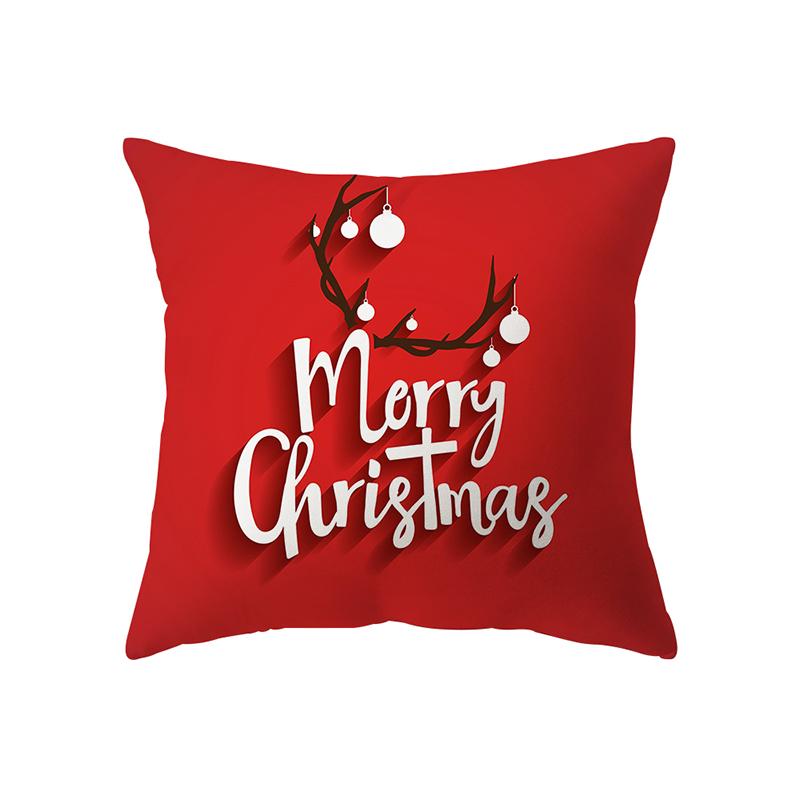 Christmas Theme Christmas Decoration Printing Pattern Cushion Cover Home Living Room Sofa Decoration Pillow Pillow Cover