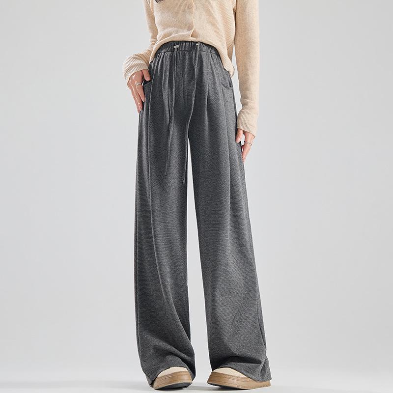 

2026 Spring/Autumn Maternity High-Waisted Wide-Leg Pants: Postpartum Wear, Slimming, Casual, Glutinous Rice Fabric XL