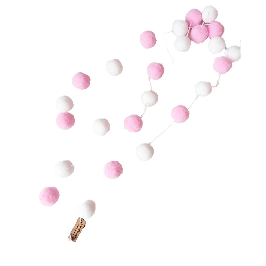 

2m Handmade Felt Balls Ornament Wall Hanging Home Decor Nursery Garland Party Props