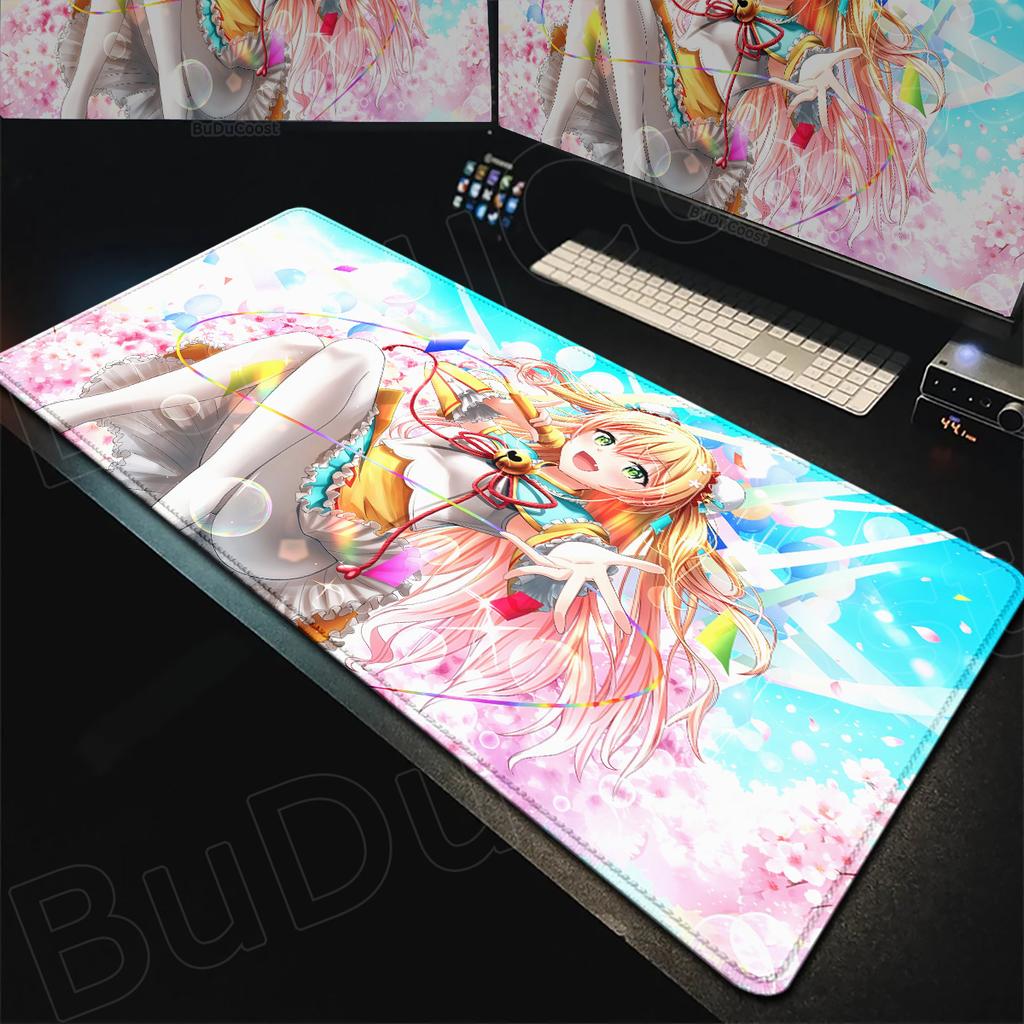 Hololive Kawaii Girl Momosuzu Nene Mousepad Large Laptop Office Rubber Cabinet Desktop Carpet XXL Non-slip Computer Keyboard Mat