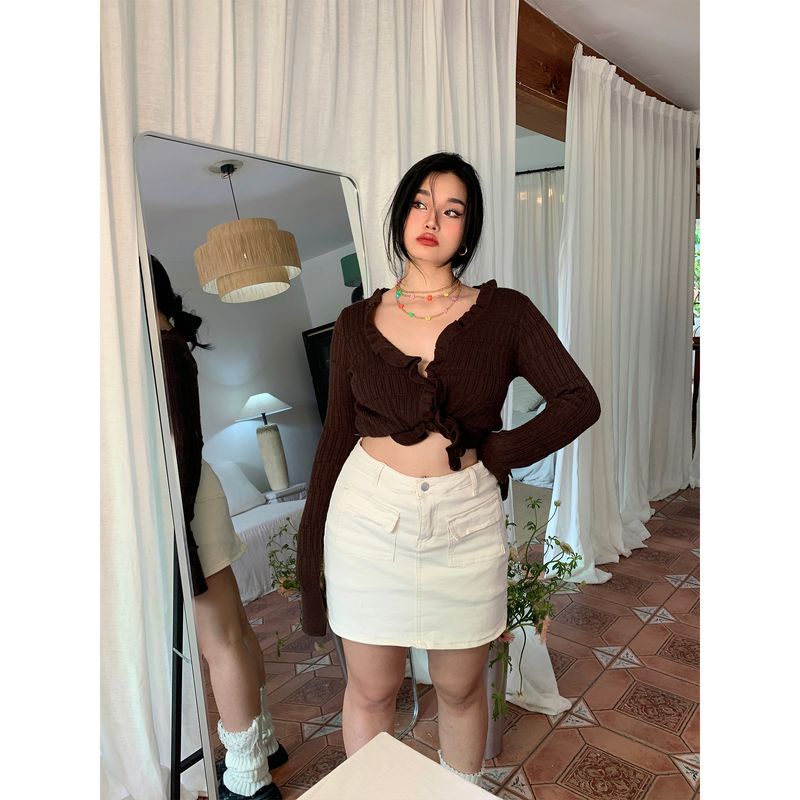 

Брат Нан Полненький С высокой талией Джинсовые Леггинсы с юбкой Женские Весенне-летние Большого размера Полненькая Девушка Стрейч Утягивающие Юбка-футляр Короткая юбка White 3XL