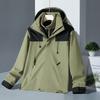 3-in-1 Outdoor Jacket 2-in-1 Detachable Hooded Windproof Waterproof Breathable Fleece Lined Hiking Coat Unisex