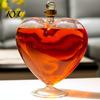 Verrerie Exquise pour Fêtes Bouteille de Vin en Forme de Cœur avec Bouchon Hermétique, Cristal Élégant Texture Liqueur Design Unique Carafe Barware,