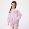 Girls' Hooded Letter Embroidery Sun Protection Jacket