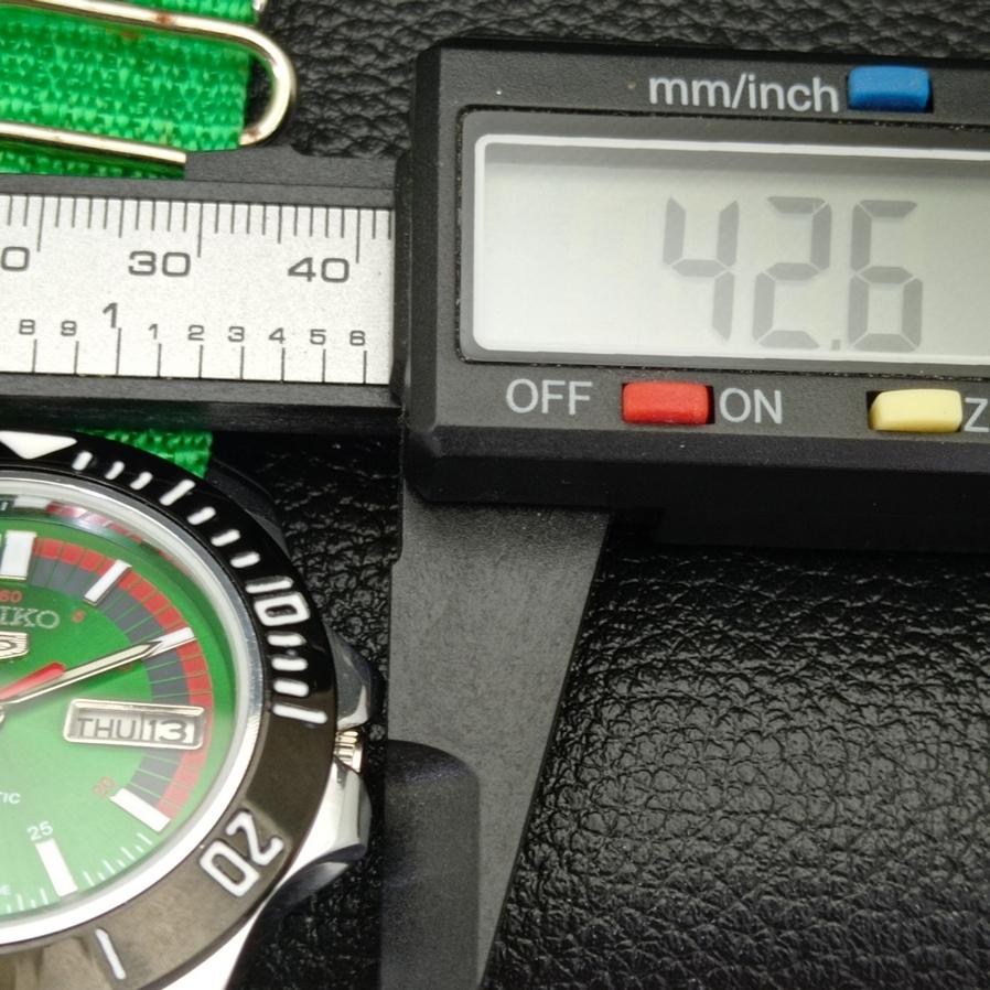 Seiko 5 JAPAN MENS AUTOMATIC 6309A REFURBISHED GREEN DIAL WATCH A426513-2 RL-a426513