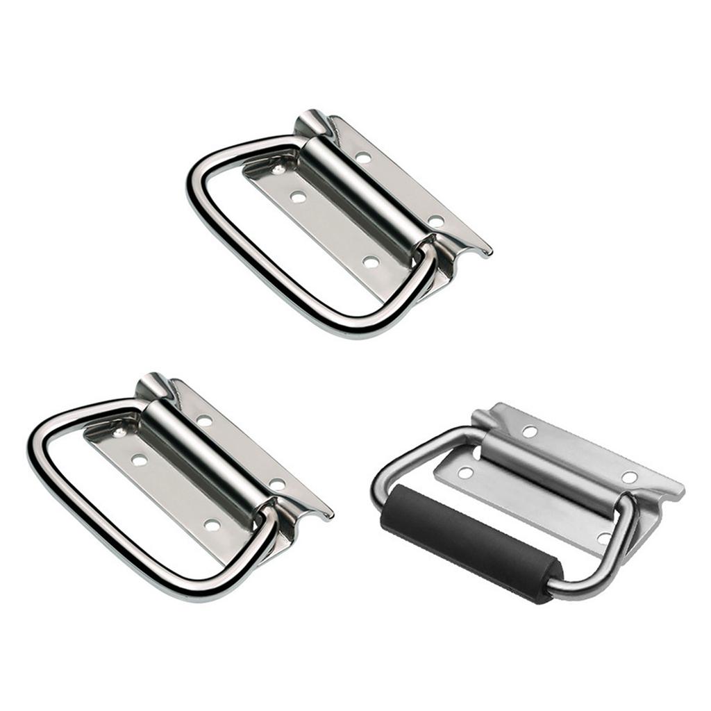 304 Stainless Steel Folding Handle Wood Box Handle Industrial Electric Cabinet Door Air Box Tool Equipment Box Handle