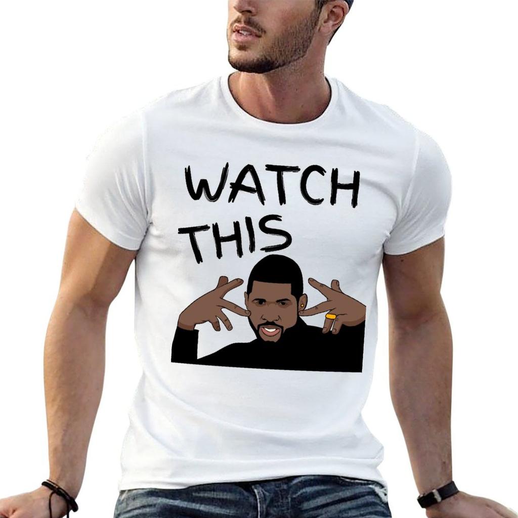 Watch This Usher Tiny Desk Concert Meme Tshirt T Shirts For Unisex Pack Cotton Essential T Shirt Tshirt