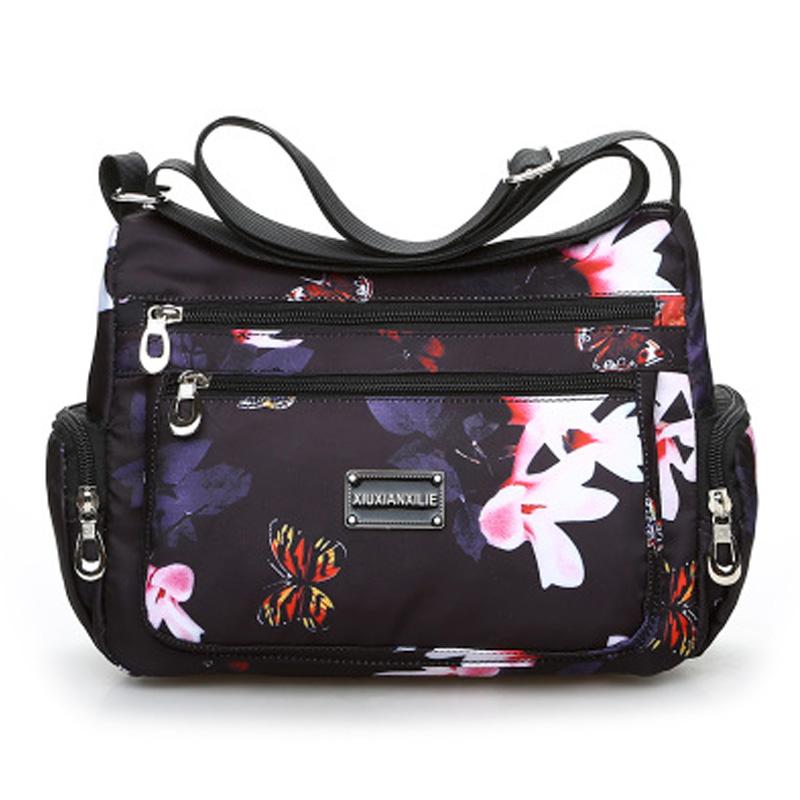 Borse a tracolla da donna floreali alla moda in stile rurale Borse a tracolla leggere con cerniera vintage in stile europeo e americano